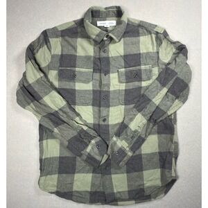 Old Navy Men's Slim-Fit Built-In Flex Everyday Shirt Green Plaid Size M‎